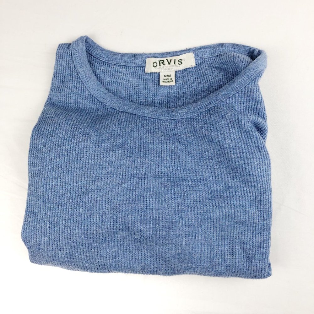Orvis Casualwear Blue Crewneck Long-Sleeve T-Shirt